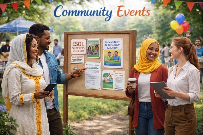 People gathered at an event